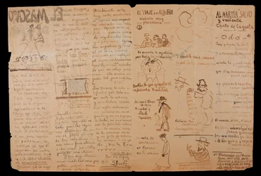El mascaró de proa. Illustrated and handwritten interior